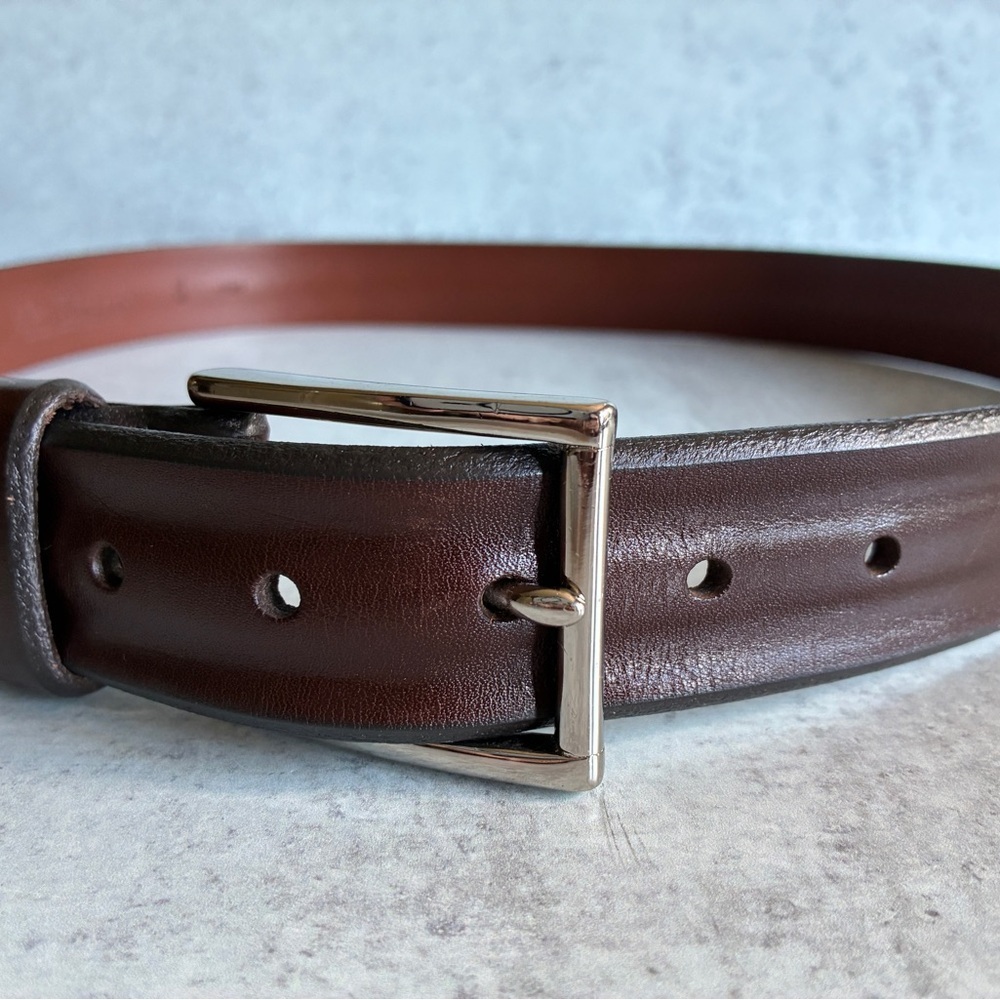 Allen Edmonds Mens Dress Belt Brown Leather Size 38 Made In America